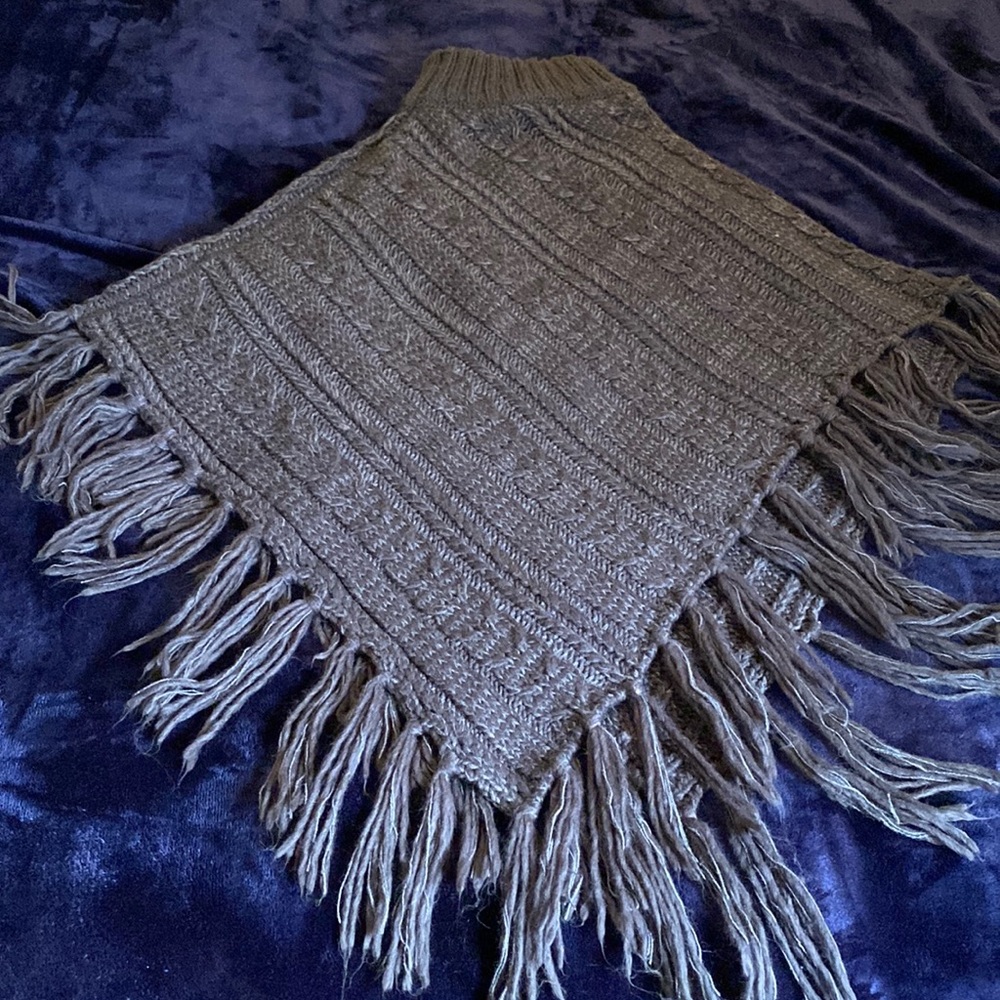Gray poncho